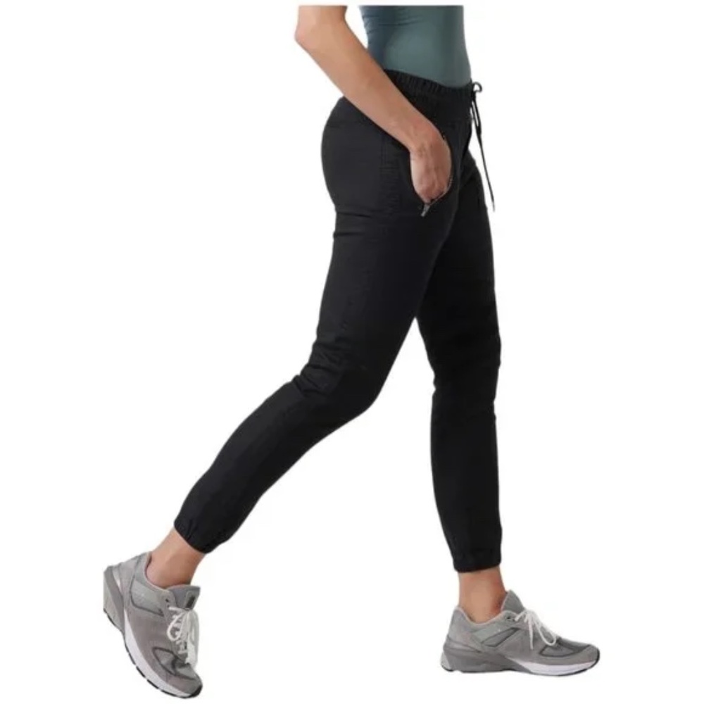 Athleta~Cabo Linen Jogger Pants~ Black~Size 2